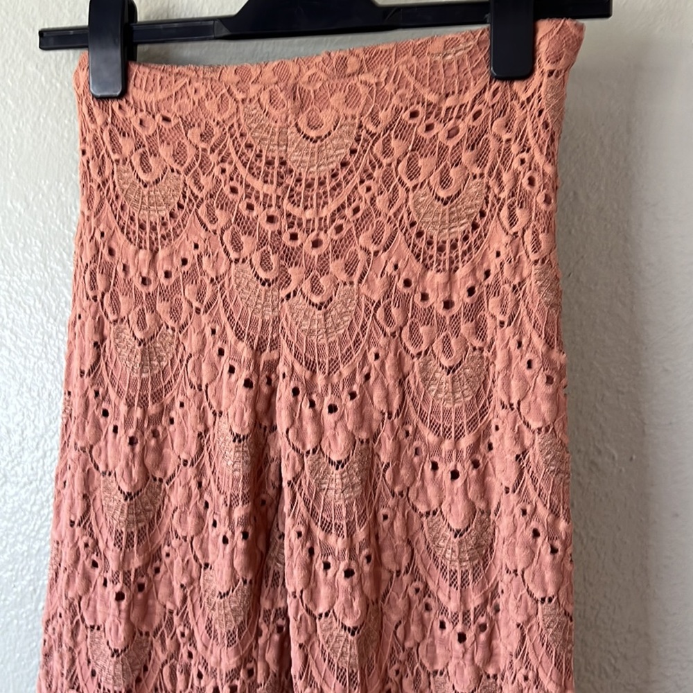 Revolve Nightcap cherry Blossom Lace BellBottom flare country pants - Picture 5 of 7